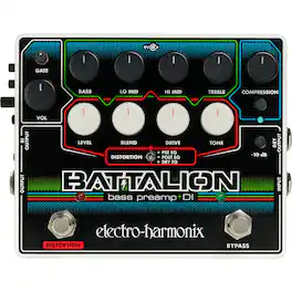 Harmonix - Battalion Bass Preamp and DI Pedal BATTALION - Black