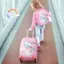 Alt View 11. Costway - 2PC Kids Carry On Luggage Set 12" Backpack and 18" Rolling Suitcase for Travel - Pink.