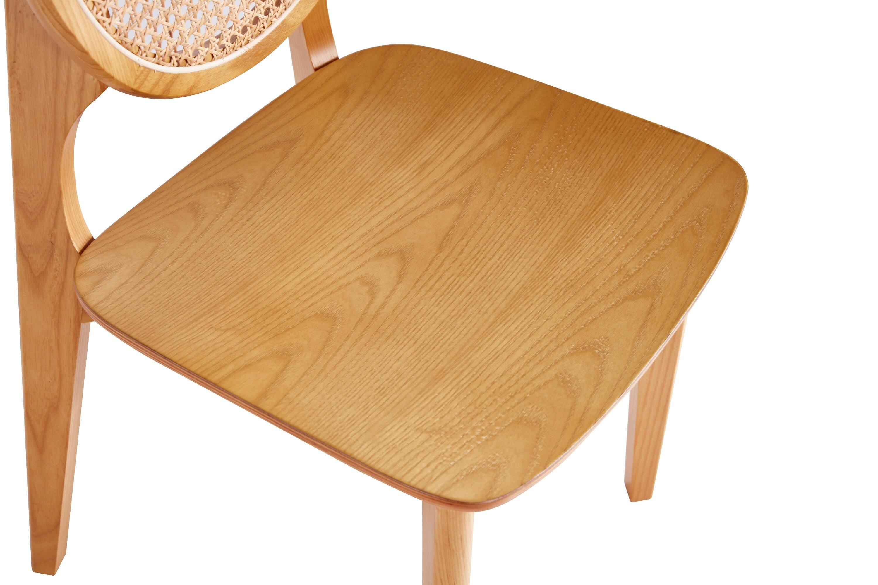 Alt View 4. Manhattan Comfort - Versailles Industry Chic Wood Dining Chair - Set of 2 - Natural.