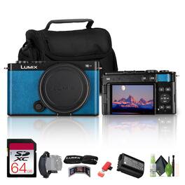 Panasonic - Lumix S9 Camera (Blue), 64GB Memory Card