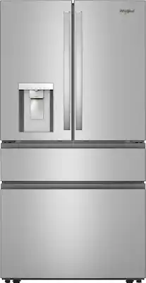 Front. Whirlpool - 29 Cu. Ft. French Door Refrigerator with Flexible Temperature Drawer - Fingerprint-Resistant Stainless Finish.