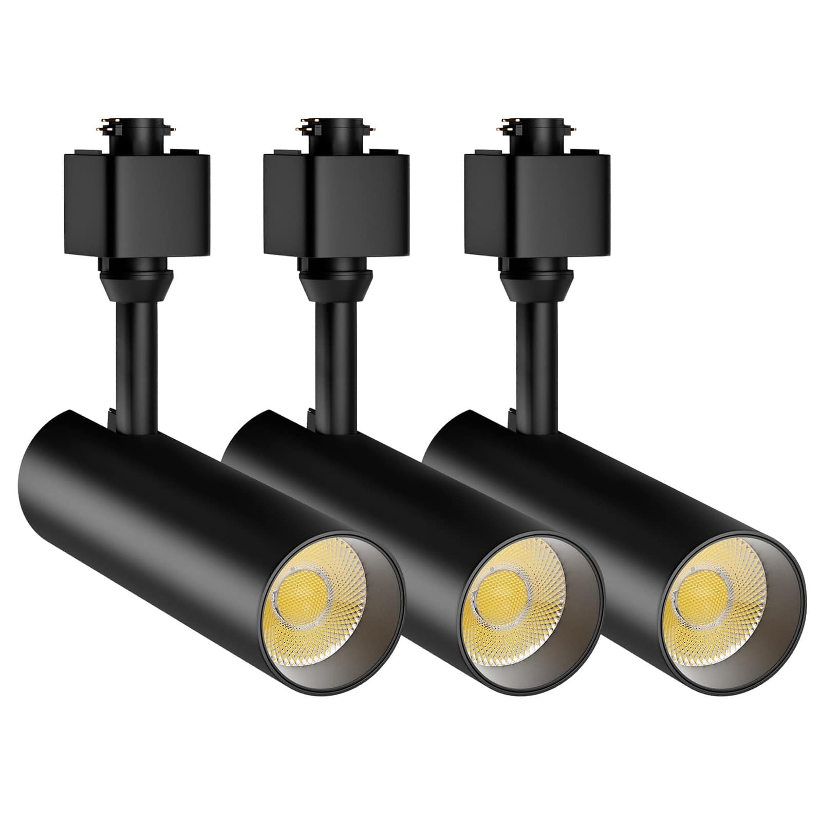 Dazzed Corner - 3 Pack 10W LED Track Lighting Heads, Dimmable H-Type Track Fixtures - Black