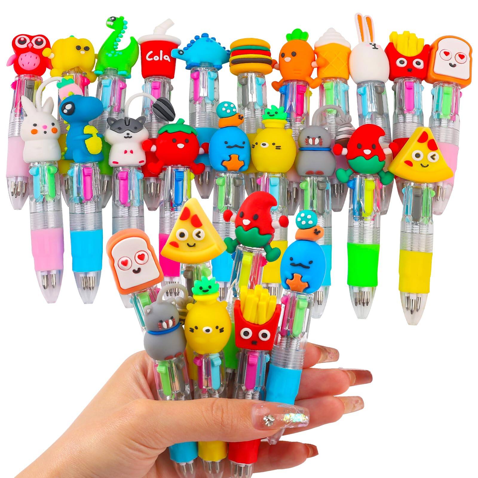 Front. Paradigms Interiors - Mini Multicolor Pens In One 4 in 1 Cute Bulk For Fun Ballpoint Pen Birthdays And Children' Party Favors Gifts Teacher....