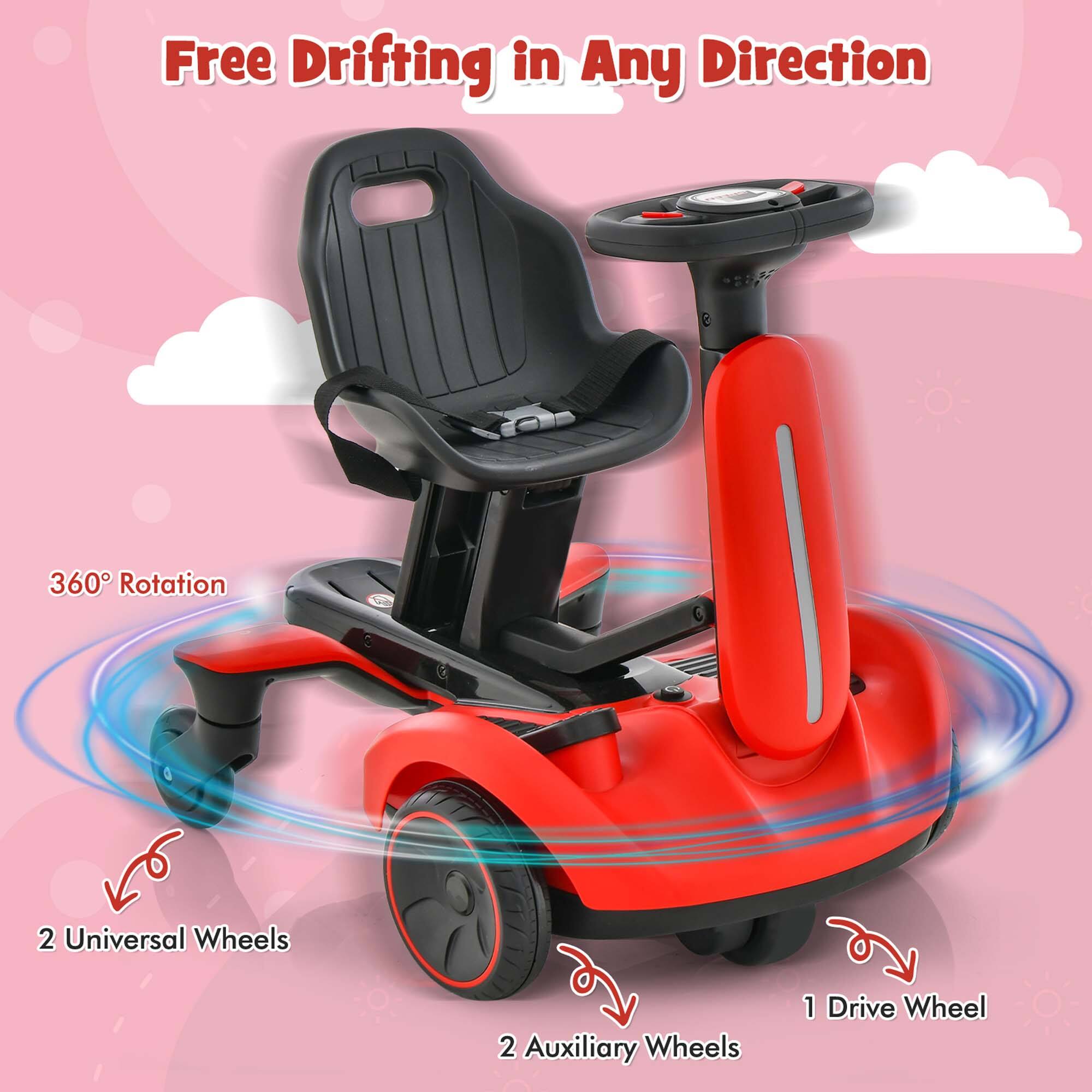Free Drifting in Any Direction  
360° Rotation  
2 Universal Wheels  
2 Auxiliary Wheels  
1 Drive Wheel