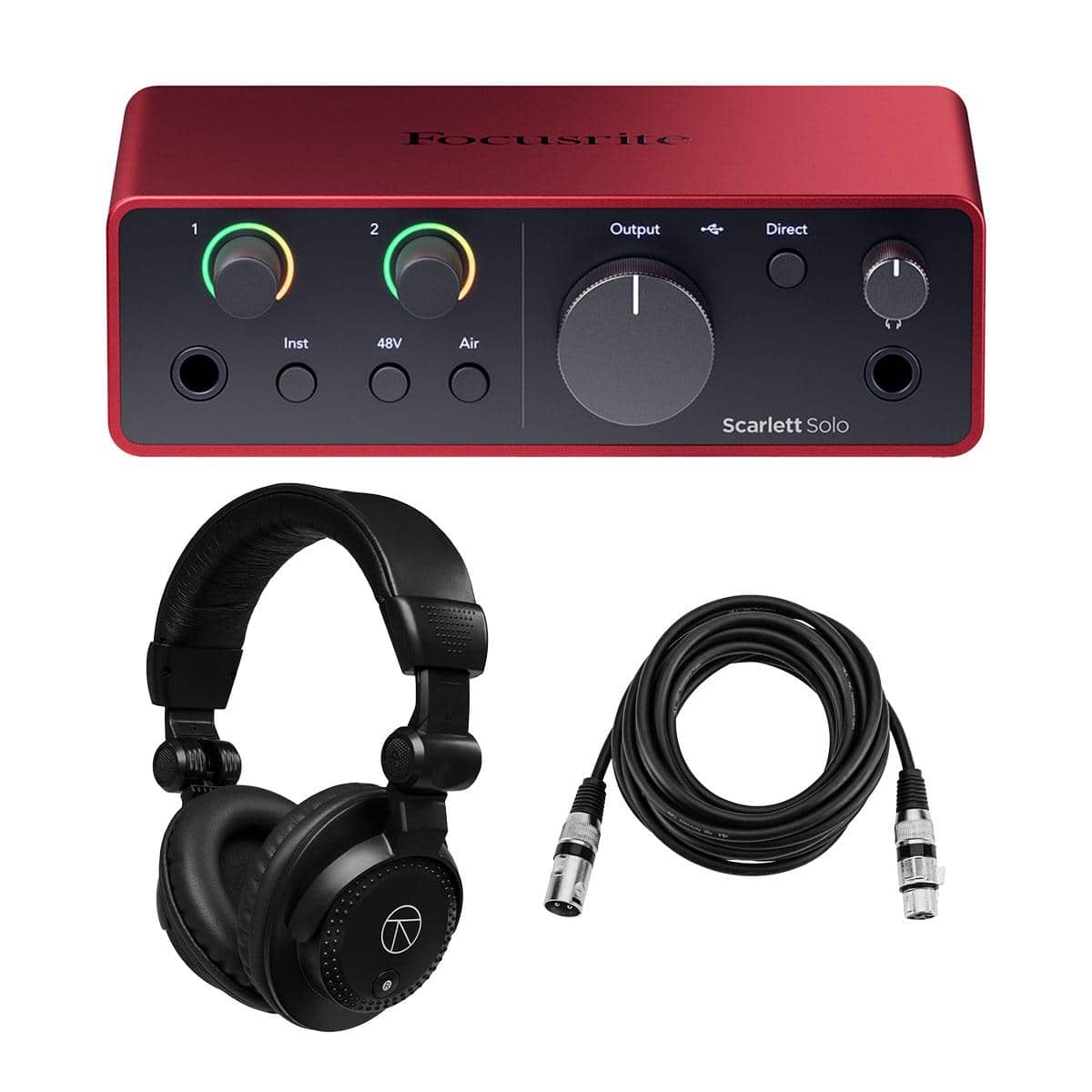 Focusrite - Scarlett Solo 4th Gen USB Audio Interface with Software Suite, Bundle with Closed-Back Studio Monitor price history on PriceWatchPro