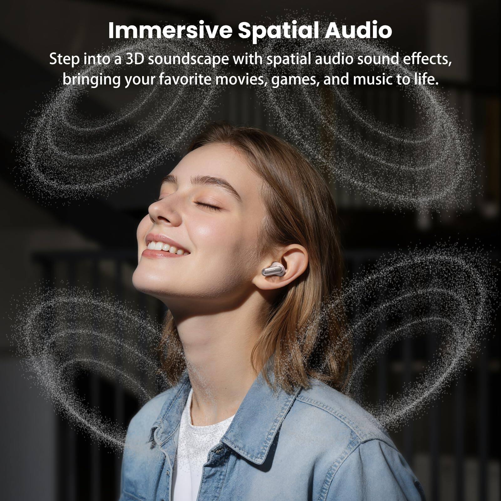 Immersive Spatial Audio  
Step into a 3D soundscape with spatial audio sound effects, bringing your favorite movies, games, and music to life.