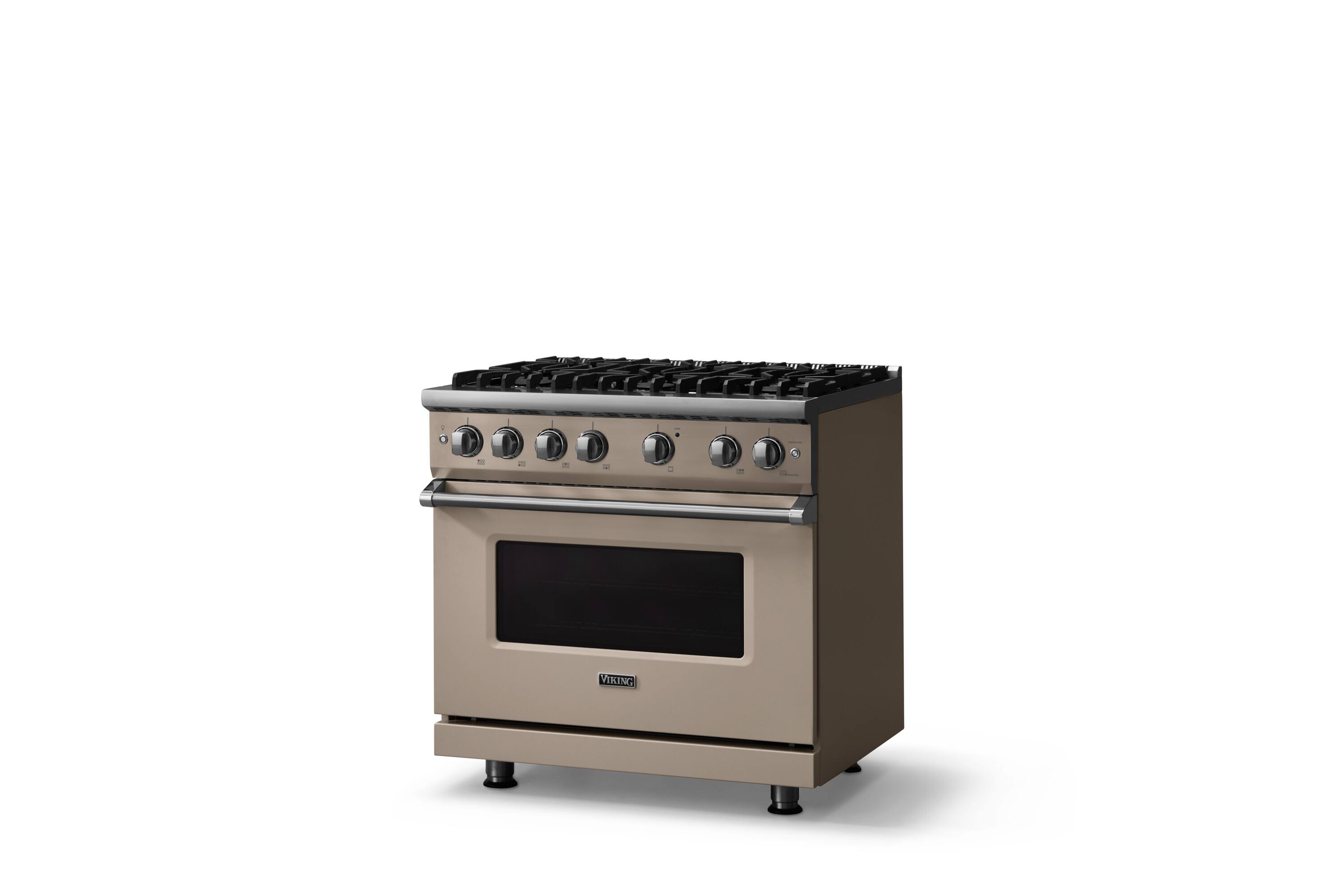 Angle. Viking - 36 in. Wide 6 Burner Pro 5 Series 5.1 Cu. Ft. Freestanding Sealed Burner Liquid Propane Gas Convection Range - Nantucket - Nantucket.