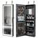 Front. Costway - LED Mirror Jewelry Cabinet Wall/Door Mounted 47" Armoire 3 Color Light Black - Black.