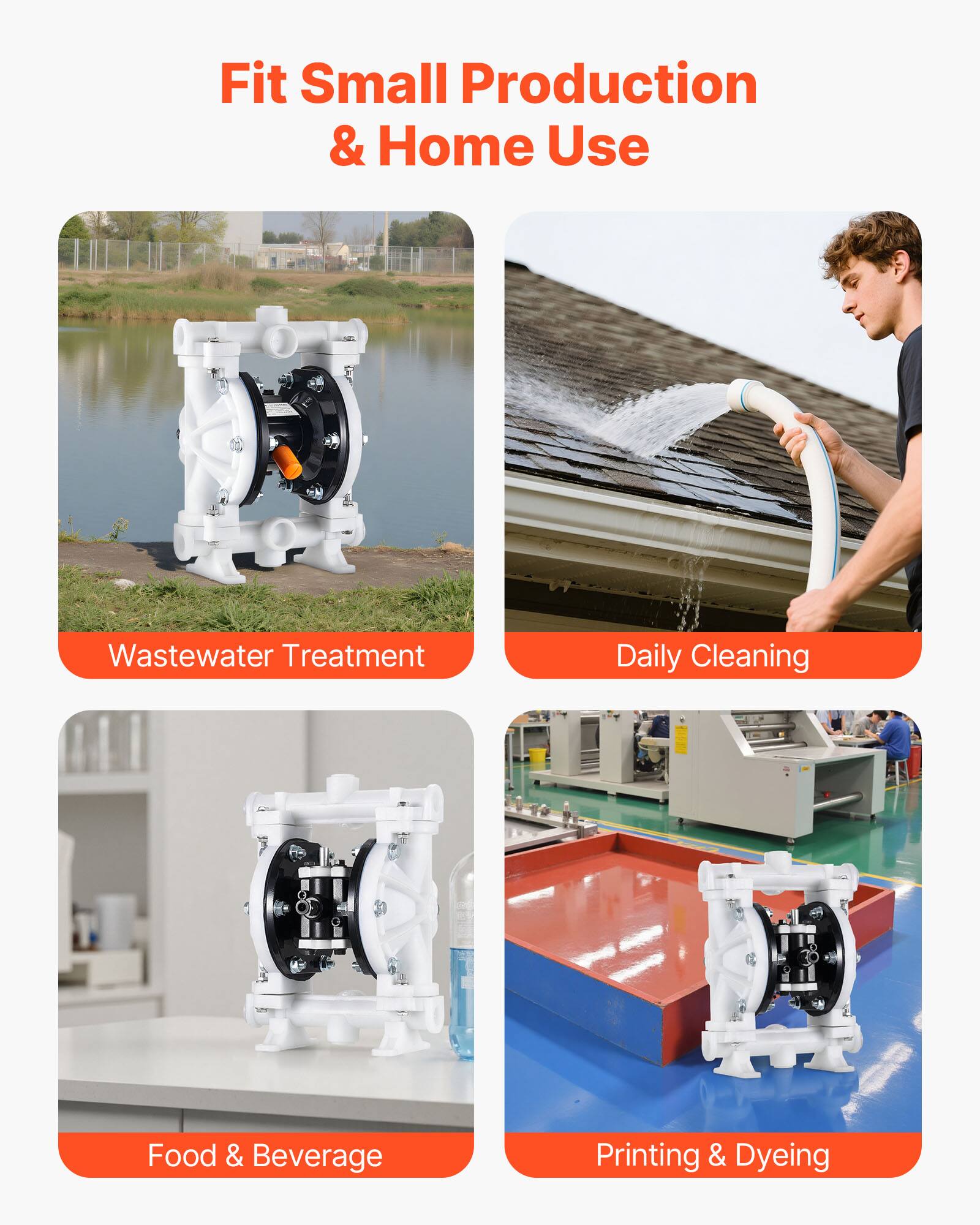 Fit Small Production & Home Use

- Wastewater Treatment
- Daily Cleaning
- Food & Beverage
- Printing & Dyeing