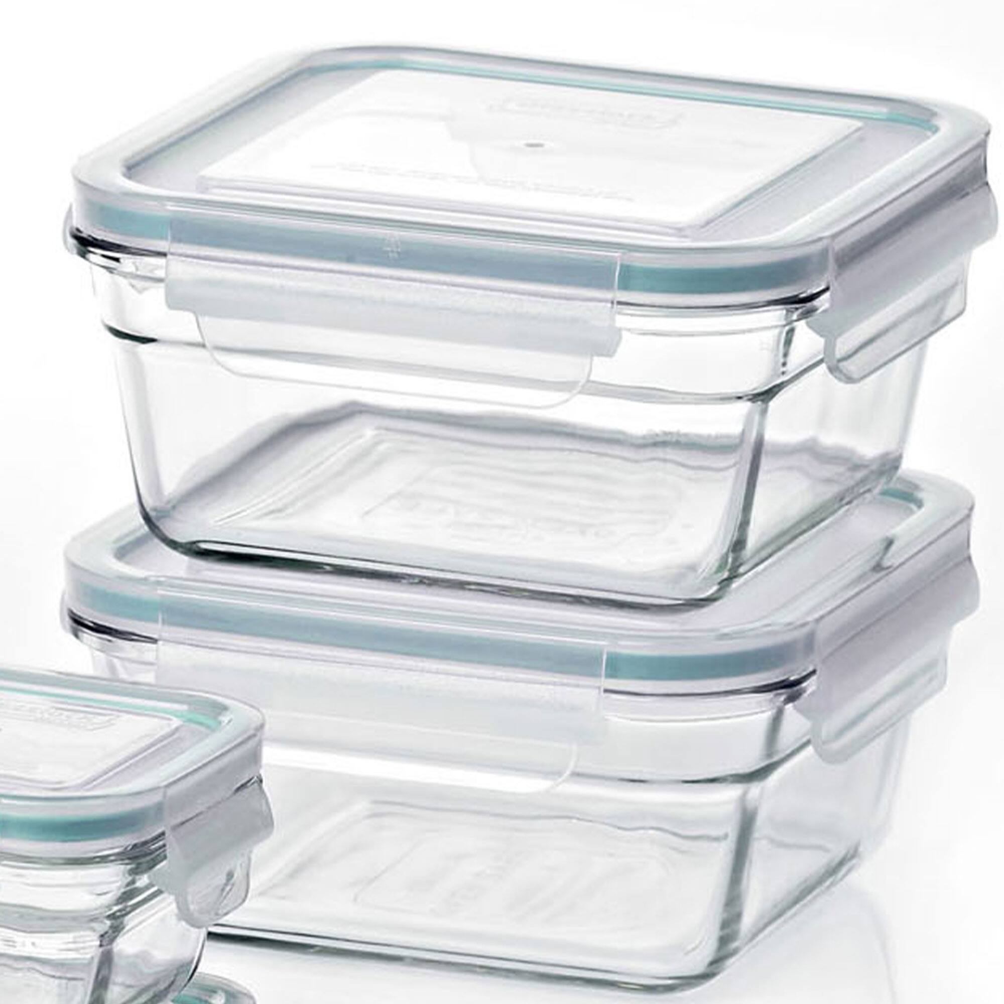 Alt View 5. Glasslock - Glasslock Oven and Microwave Safe Glass Food Storage Containers 12 Piece Set - Clear.