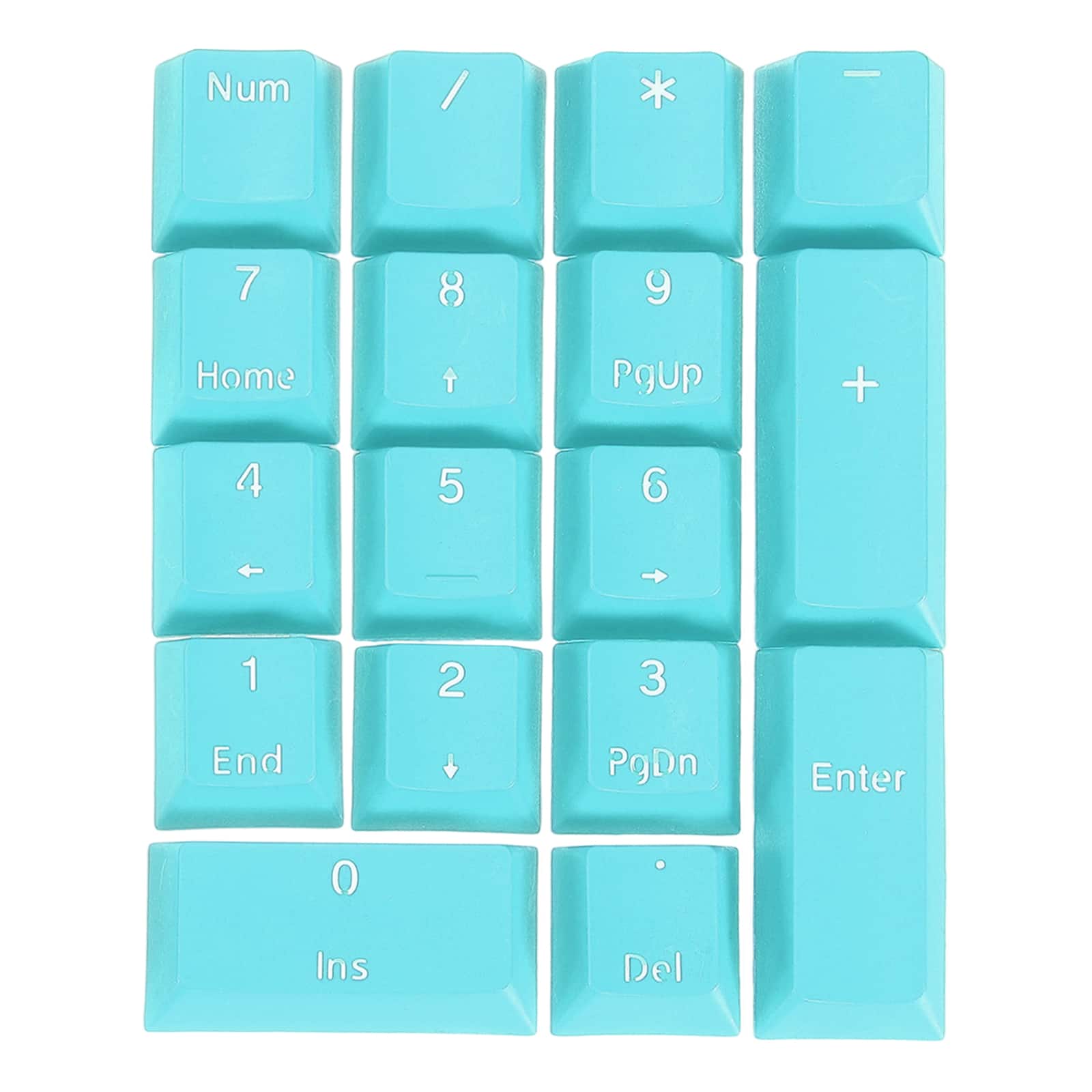 Unique Bargains - 17 Keys PBT Keycap Set, Colorful Mechanical Numpad Numeric Keypads Portable Keycaps for Office Gaming DIY - Blue