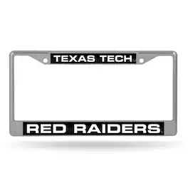 Rico Industries - Texas Tech Red Raiders Chrome Metal Laser Cut License Plate Frame - Multi