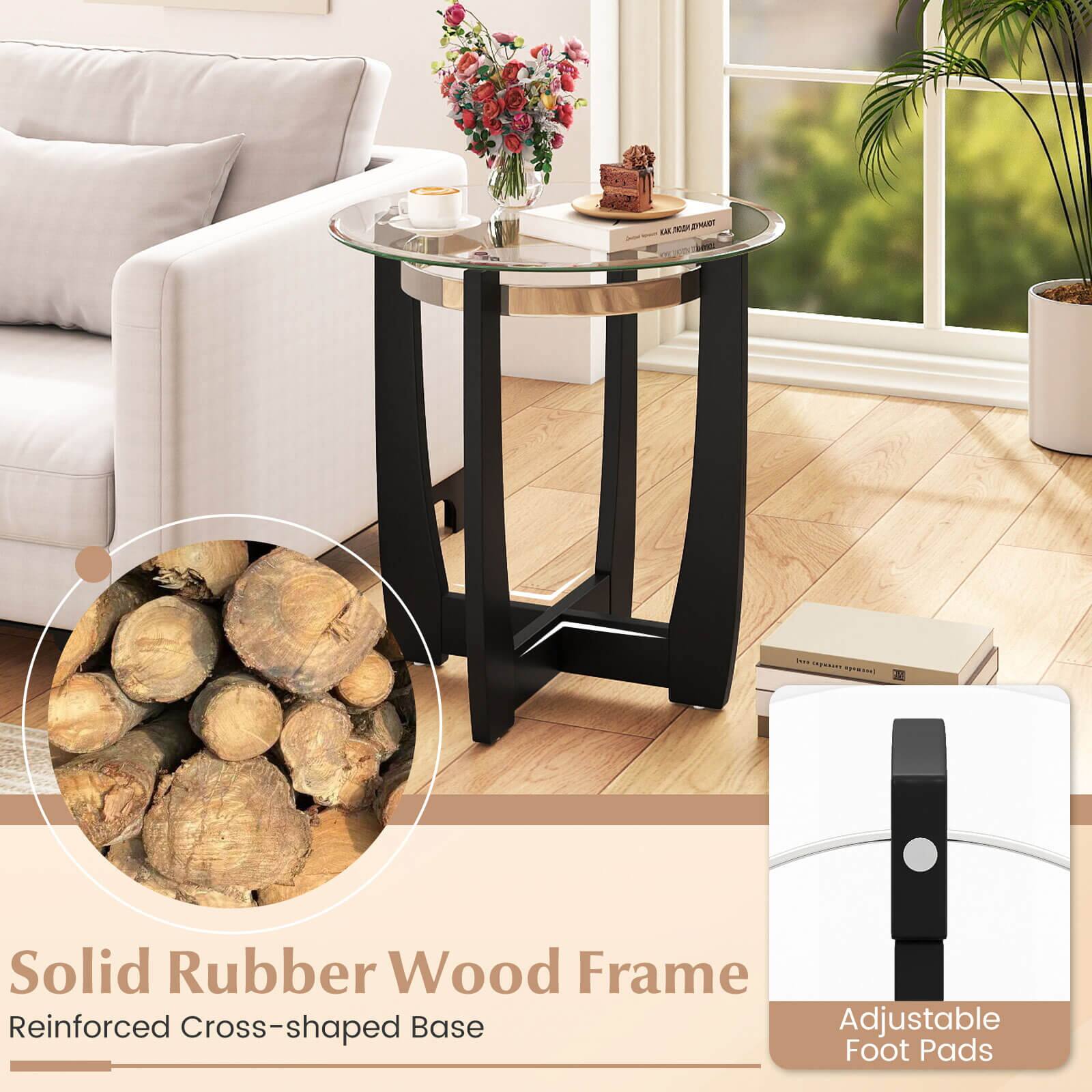 - ETMAR L H ... TUEAN sgremt 2 Solid Rubber Wood Frame Reinforced Cross-shaped Base Adjustable Foot Pads

- Solid Rubber Wood Frame
- Reinforced Cross-shaped Base
- Adjustable Foot Pads