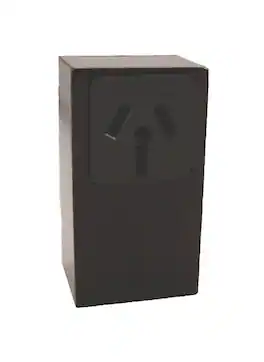 Leviton - 50 Amp 125/250V NEMA 10-50R Surface-Mount Straight Blade Receptacle 3P 3W Side Wired Steel Strap Industrial Grade - Black