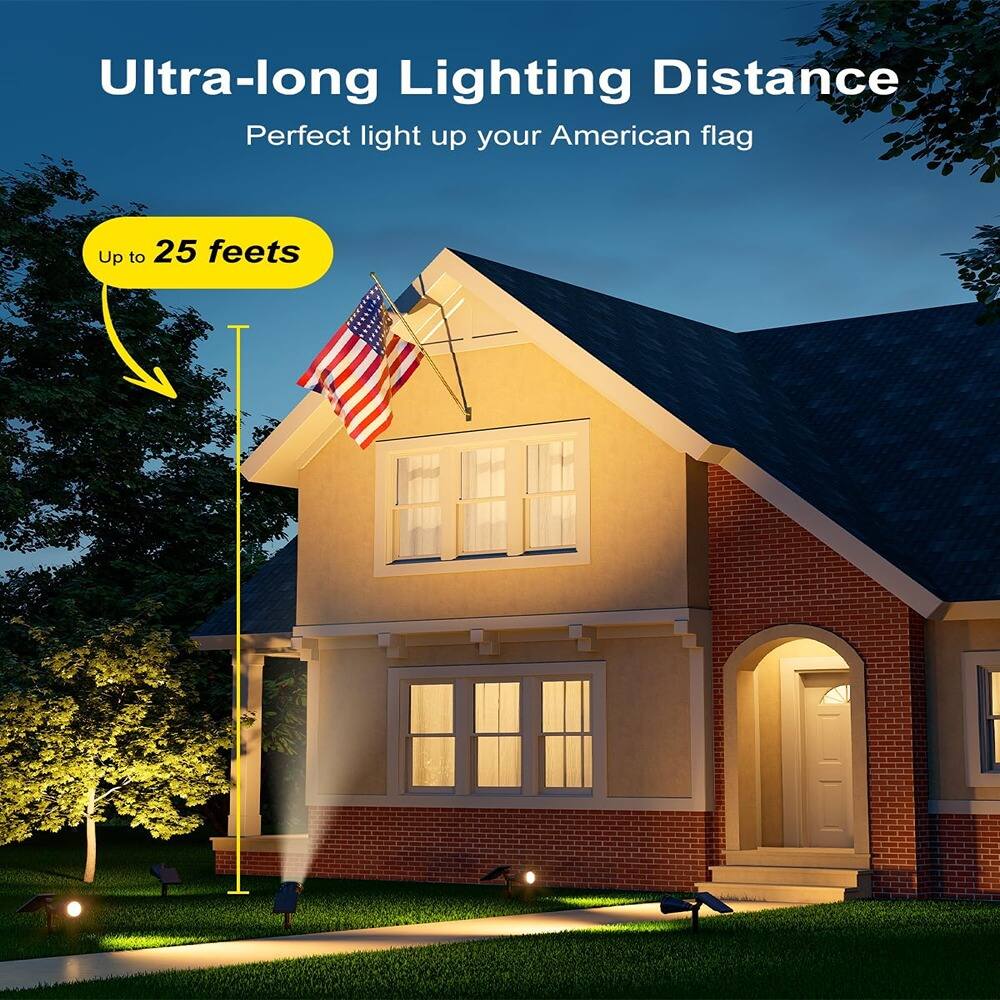 Ultra-long Lighting Distance  
Perfect light up your American flag  
Up to 25 feet