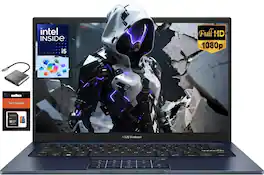 ASUS - Vivobook 14" FHD Laptop, Intel 10-Core i5-1334U (Beat i7-1250U), 16GB RAM 1TB SSD + 128GB SD Card W/Accessories - Quiet Blue