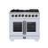 Front. Forno Appliances - 36 in. Wide 6 Burner Capriasca 5.36 Cu. Ft. Dual Fuel Freestanding Range with French Door Design - White.