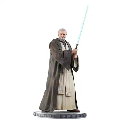 Front. Diamond Select Toys - Star Wars Milestones A New Hope Ben Kenobi 12 Inch Scale Resin Statue - Brown.