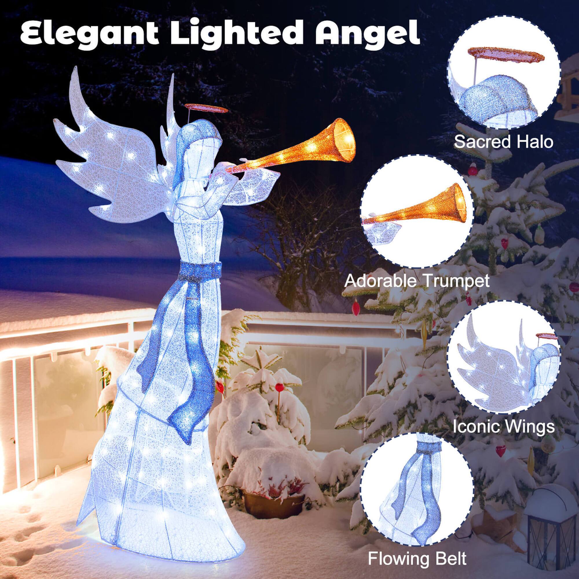 Elegant Lighted Angel

- Sacred Halo
- Adorable Trumpet
- Iconic Wings
- Flowing Belt