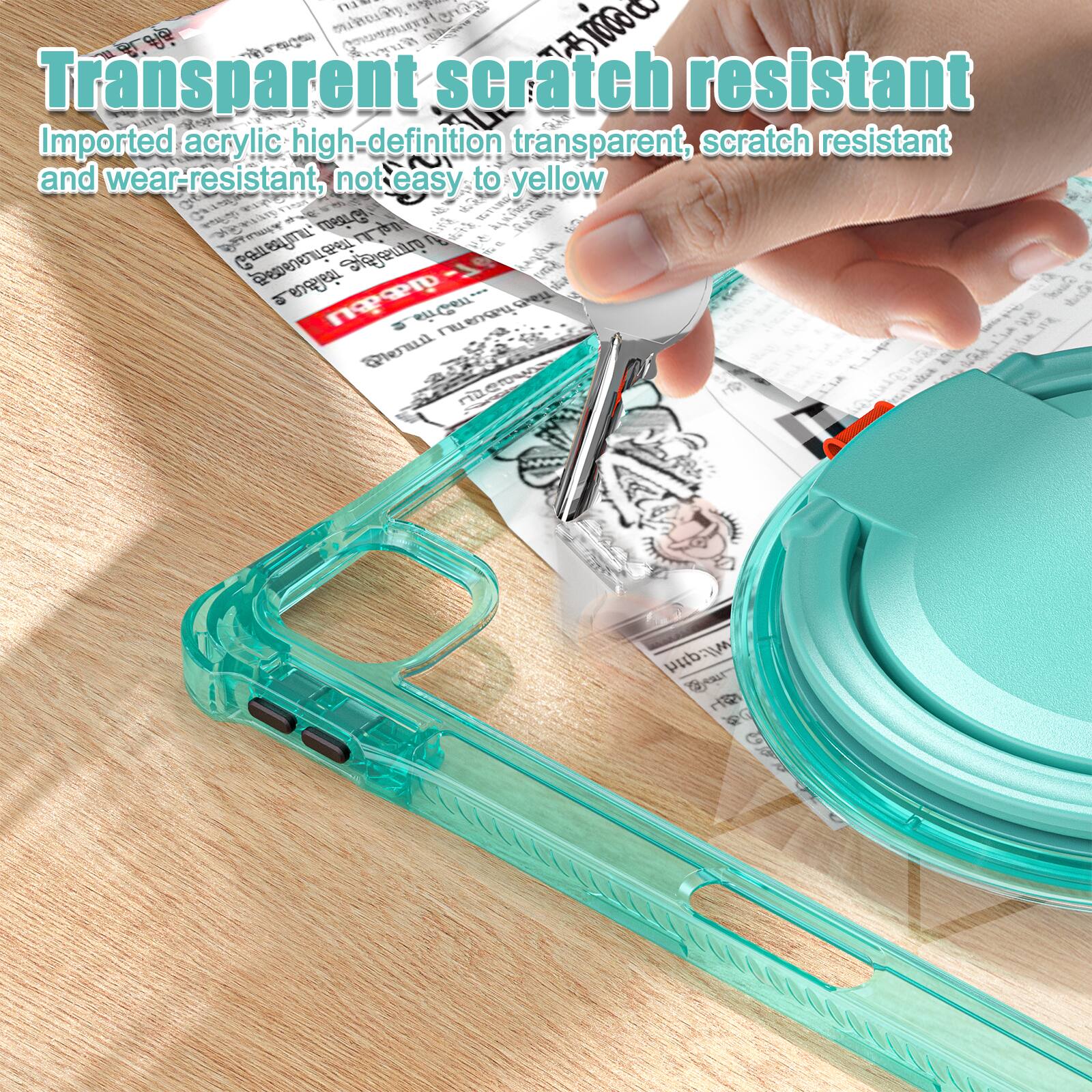 Transparent scratch resistant  
Imported acrylic high-definition transparent, scratch resistant and wear-resistant, not easy to yellow