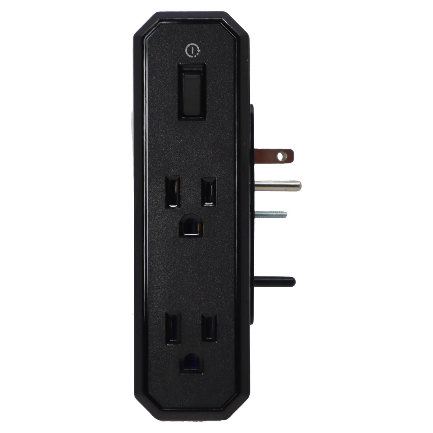 Alt View 4. Austere - 4-AC Outlet 2,500-Joules III Series Power Surge Protector Wall Tap 3S-PS4-US2 - Black.