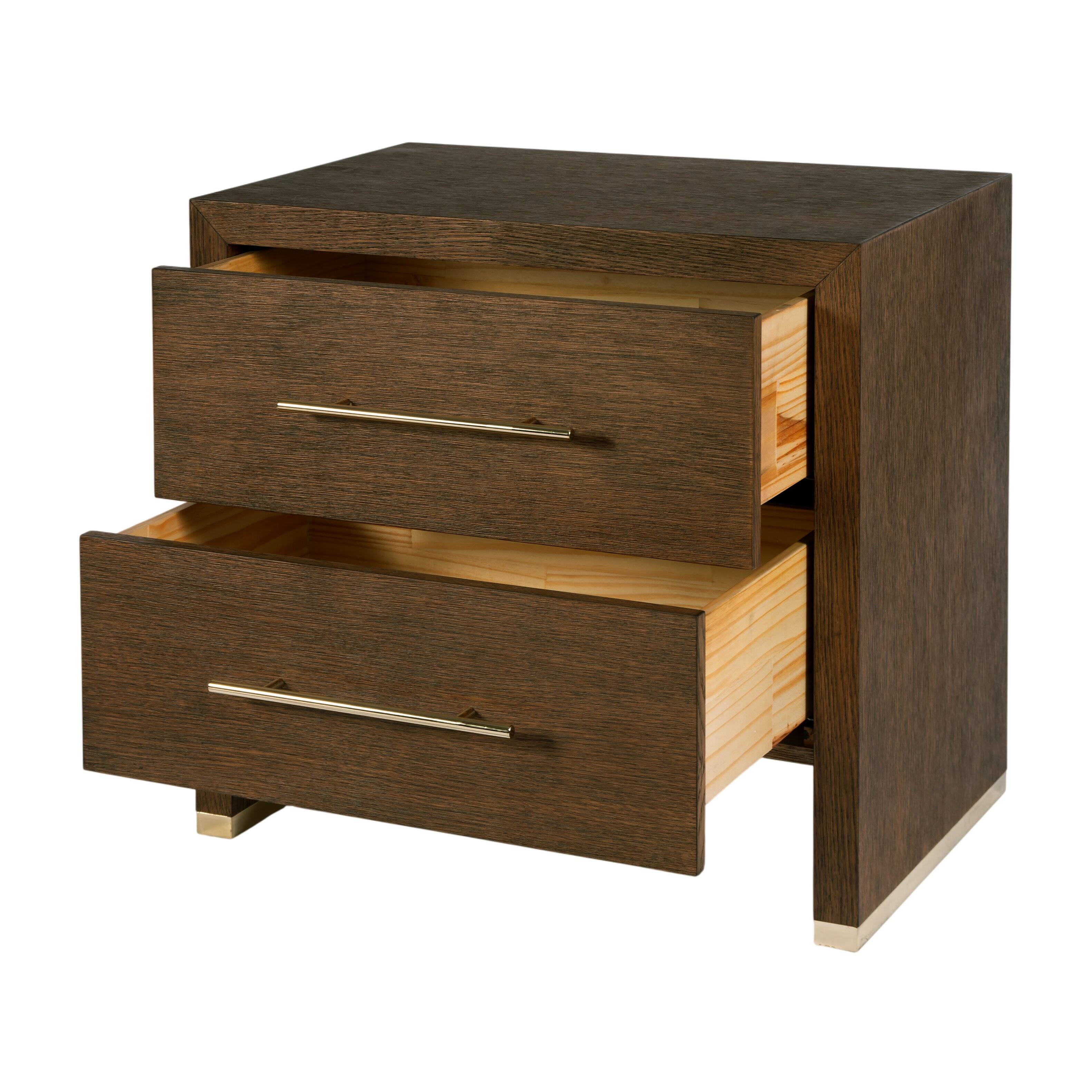 Alt View 1. Butler Specialty - Porter 28 in. W Rectangular Wood 2 Drawer Nightstand - Brown.