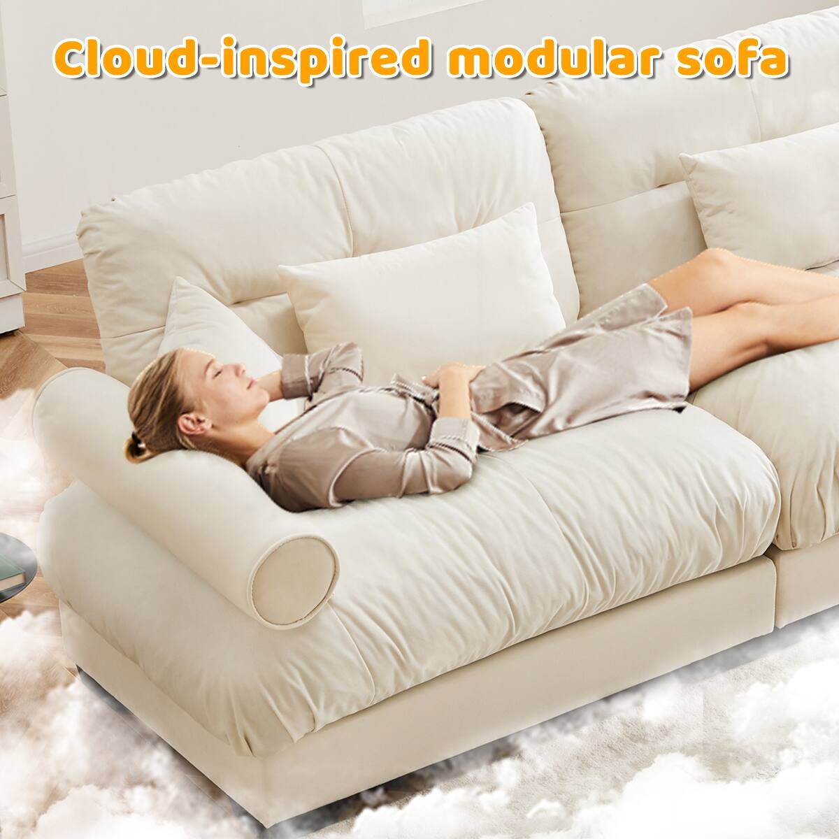 Cloud-inspired modular sofa