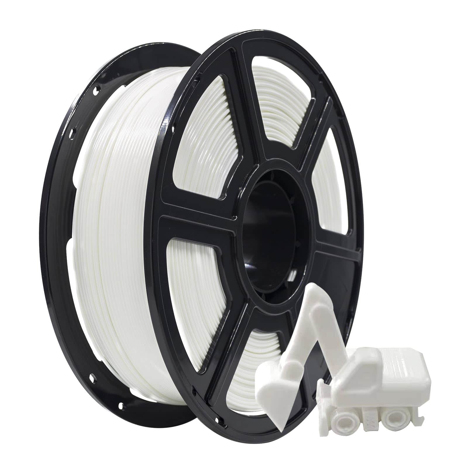 Flashforge - PLA Filament 1.75mm, 3D Printer Filament 1kg (2.2lbs) Spool, Dimensional Accuracy +/- 0.02mm - White