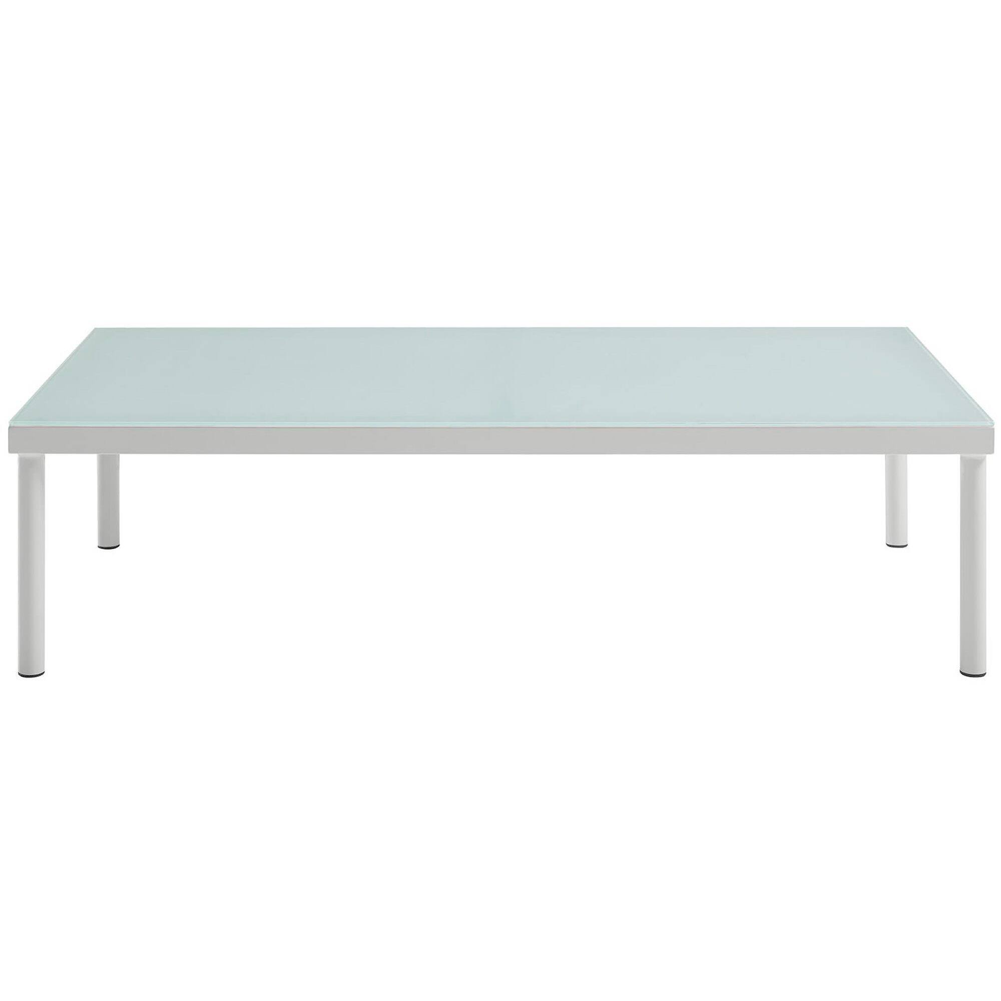 Back. Modway - Harmony Outdoor Patio Aluminum Coffee Table by Modway - White.
