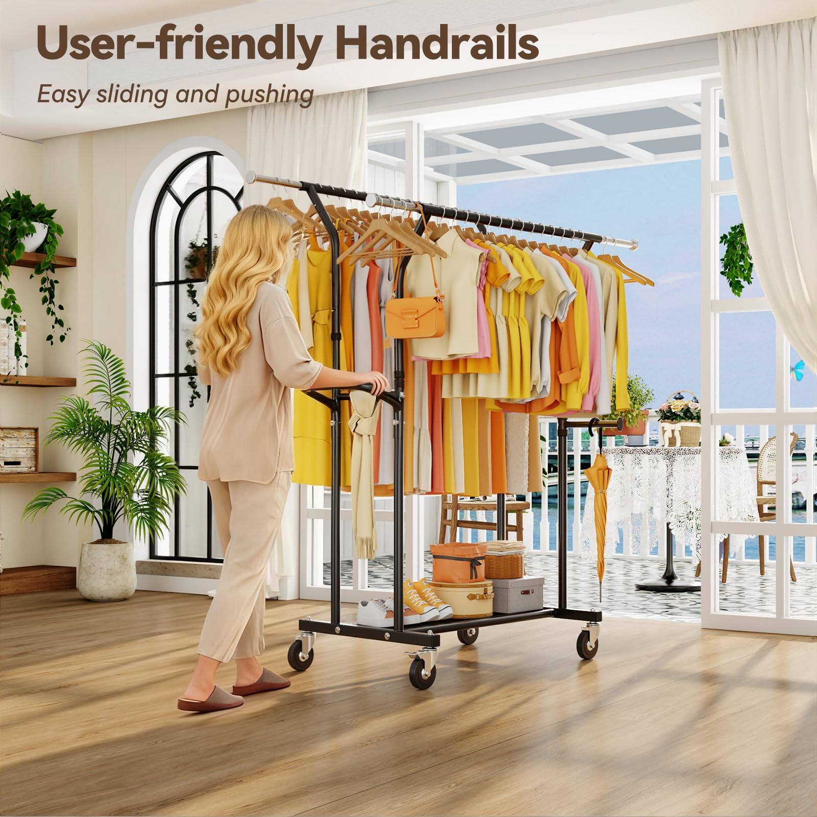 User-friendly Handrails  
Easy sliding and pushing