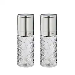 Cilio - Cristallo Salt or Pepper Mill 2 Piece Set - Stainless Steel