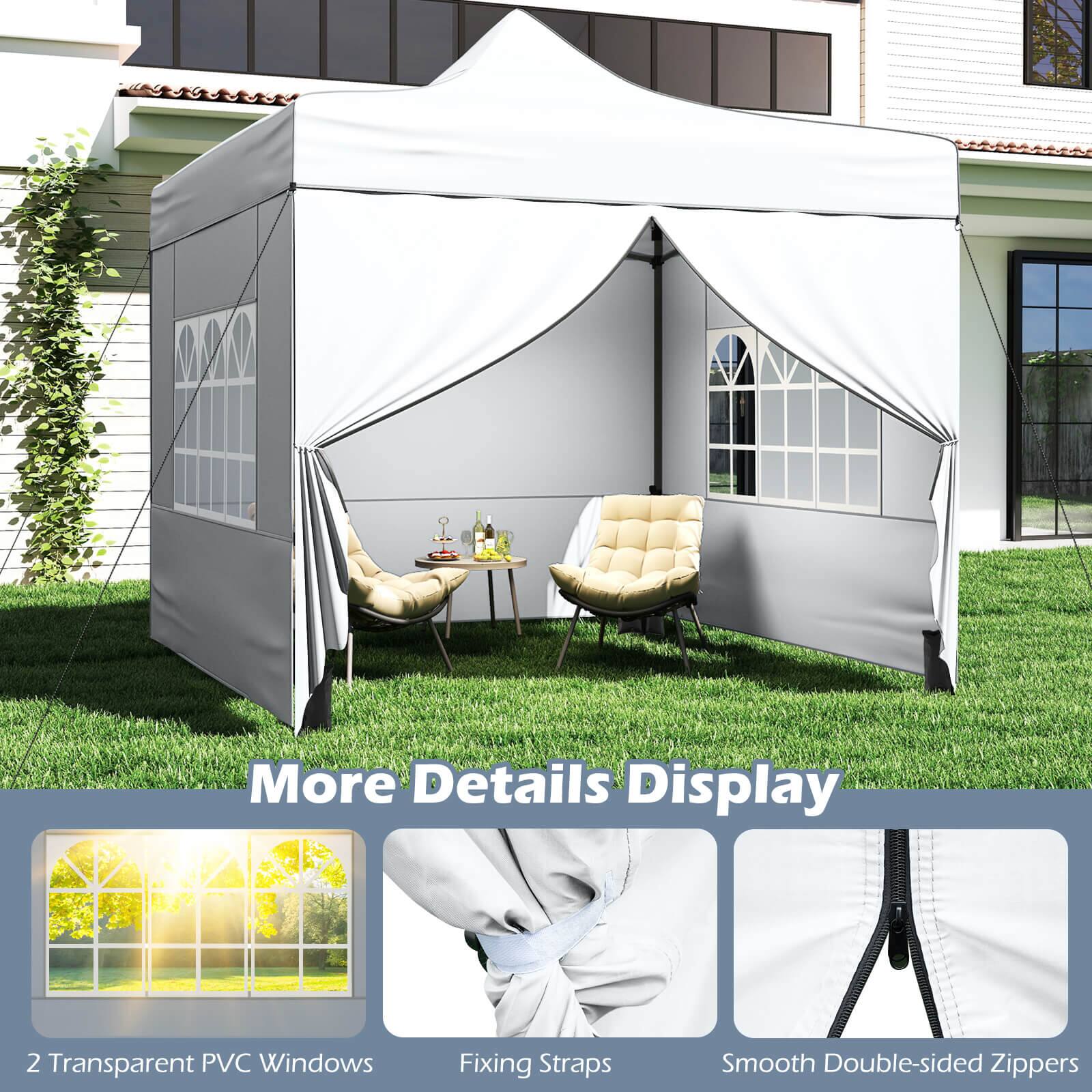 More Details Display

2 Transparent PVC Windows  
Fixing Straps  
Smooth Double-sided Zippers