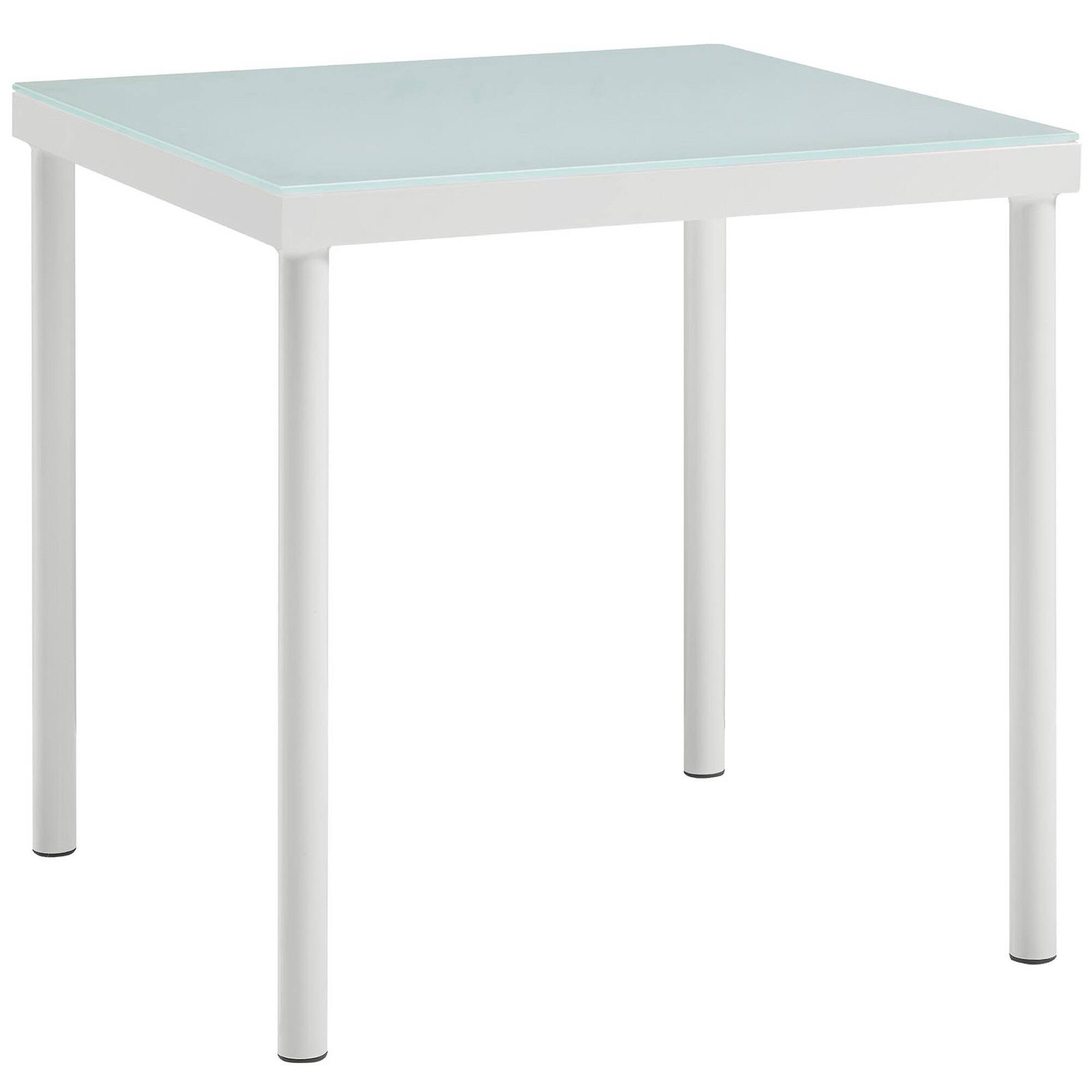Angle. Modway - Harmony Outdoor Patio Aluminum Side Table by Modway - White.