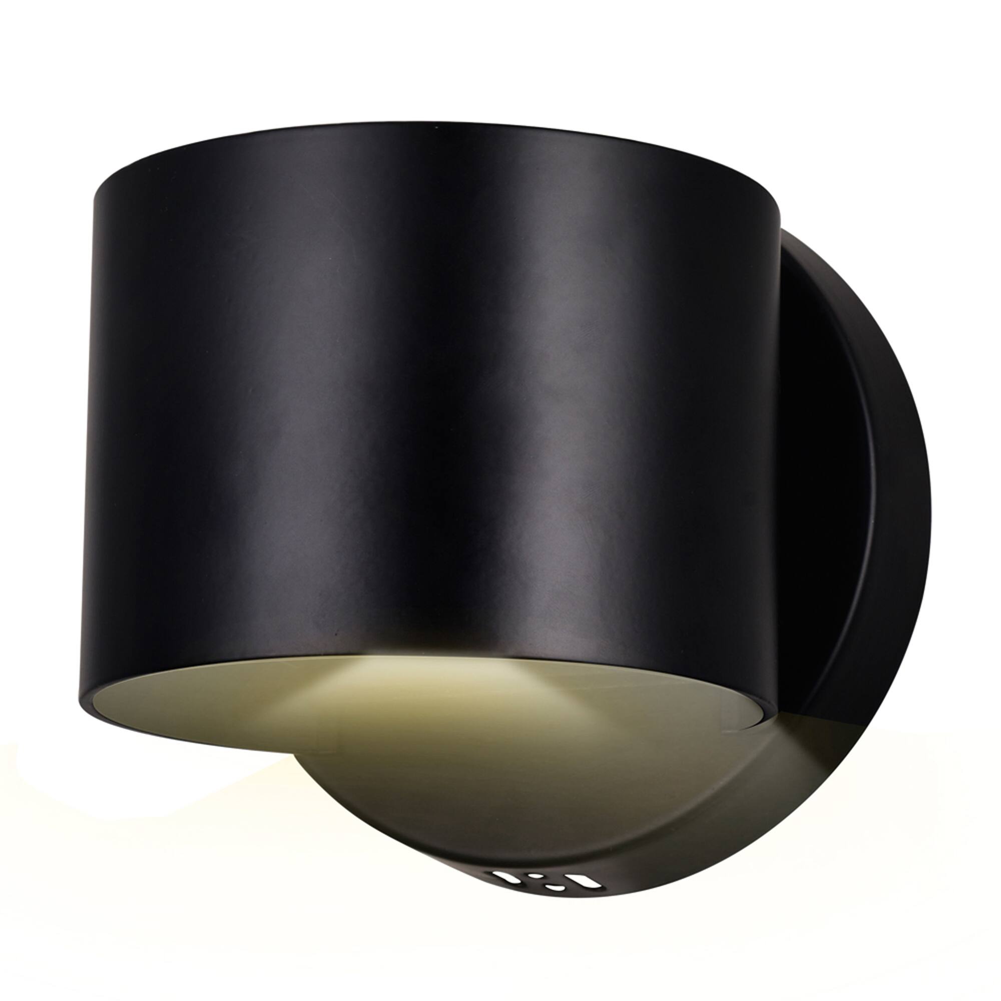 Angle. CWI Lighting - Lilliana LED Wall Sconce With Black Finish - Black.