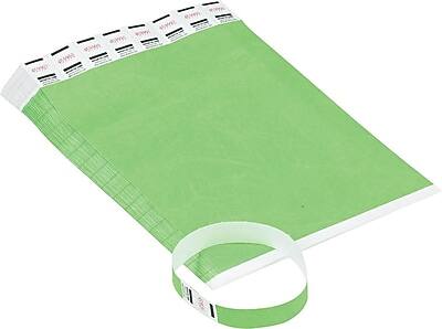 Front. Advantus - Sequentially Numbered Crowd Control Wristbands, Green, 500/Pack - Green.