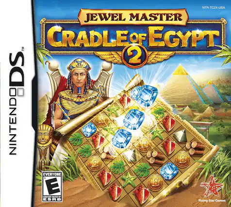NTR-TC2X-USA
JEWEL MASTER CRADLE OF EGYPT 2
NINTENDO DS
EVERYONE E
CONTENT RATED BY ESRB
Rising Star Games - E (Everyone)