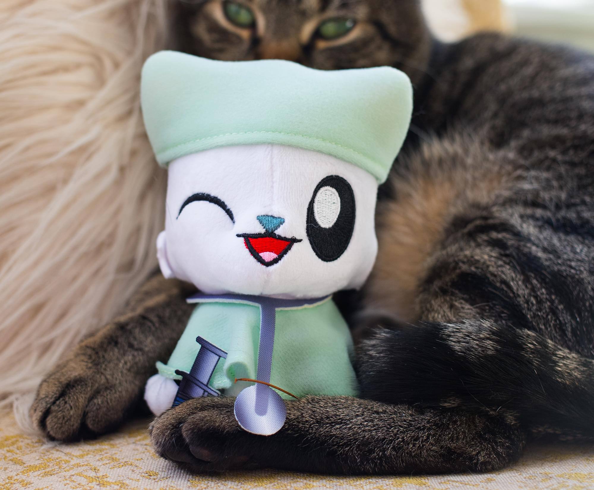 Alt View 2. Tentacle Kitty - Tentacle Kitty First Responders & Essentials Little Ones Plush | Nurse Kitty - Blue.