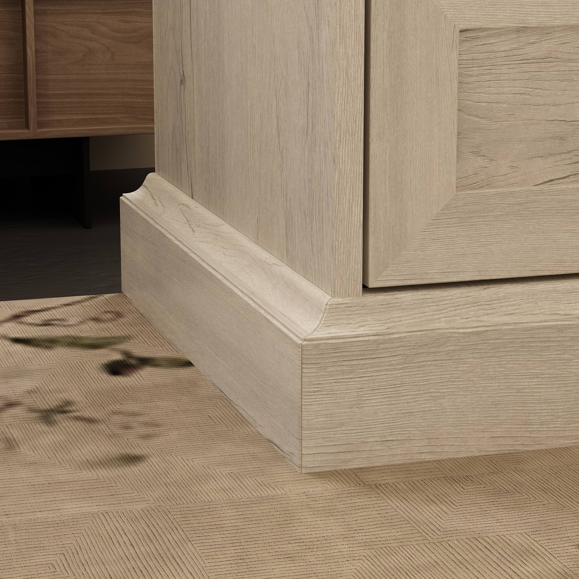 Alt View 6. FUFU & GAGA - FUFU&GAGA Light Wood 4 - Drawer Nightstand: Rustic - Modern Storage - Gray.