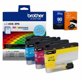 Brother - LC4063PKS INKvestment Tank Standard-yield Ink 3 Pack Color + Deco Essentials Guide
