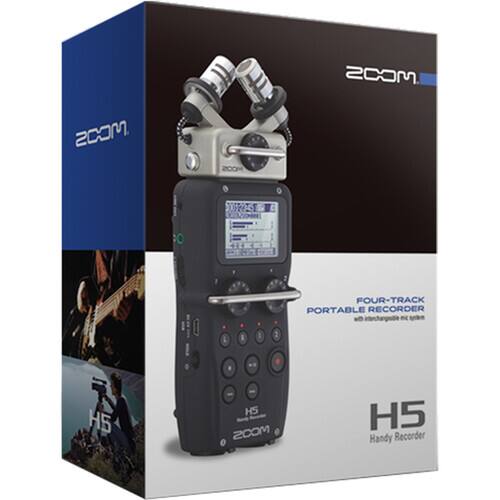 ZOOM H5 Four-Track Portable Recorder with Built-in Microphone and XLR Inputs