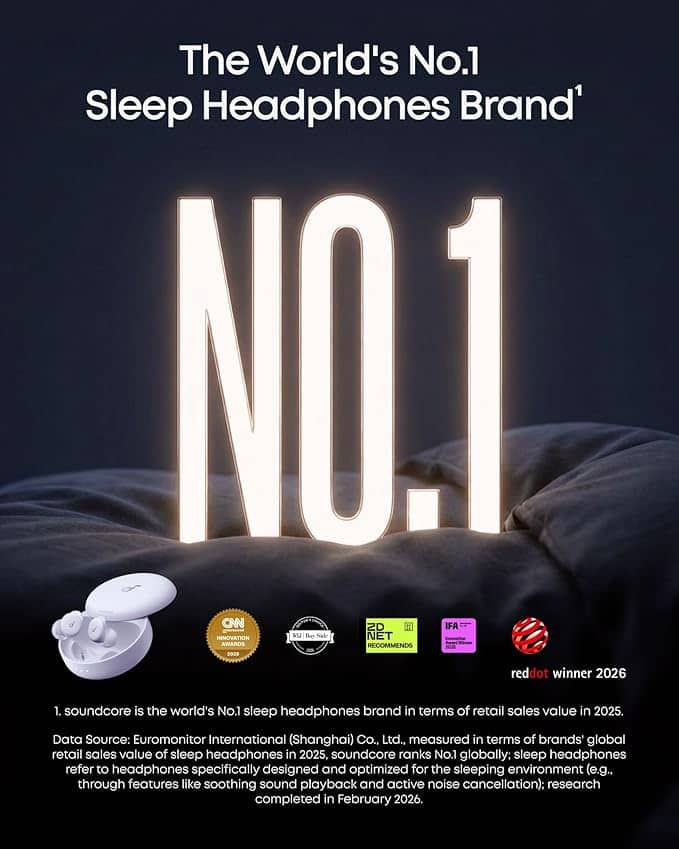 Soundcore Sleep A30 Special by Anker with USB C Charger Block 20W