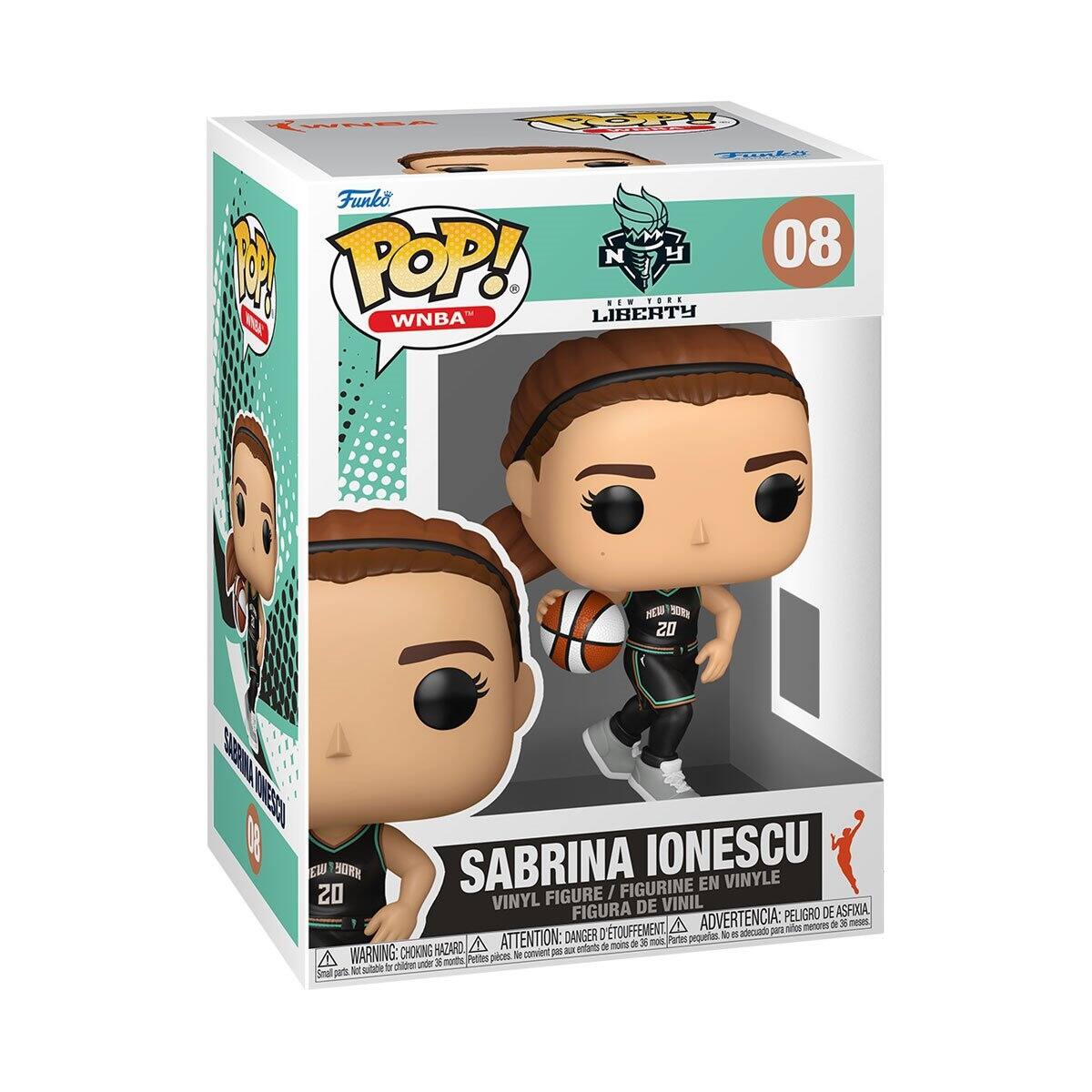 Funko POP! WNBA Liberty #08 Sabrina Ionescu Vinyl Figure / Figurine en Vinyle / Figura de Vinil

Advertencia: Peligro de asfixia / Attention: Danger de suffocation / Warning: Choking Hazard - Small parts. Not for children under 3 years.