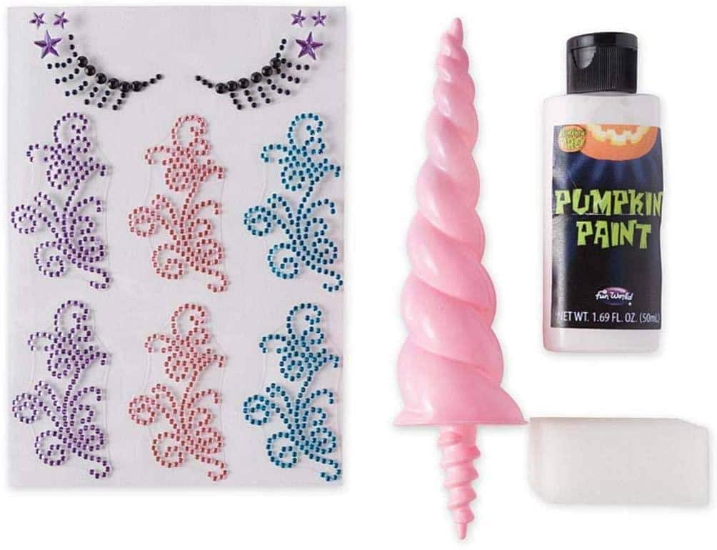 Funworld - 3D Unicorn Pumpkin Decorating Kit - White