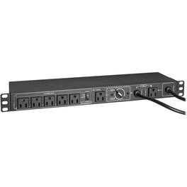 Tripp Lite - by Eaton PDU 100-125V 12A Single-Phase Hot-Swap PDU with Manual Bypass - 6 NEMA 5-15R Outlets 2 5-15P Inputs - Black