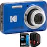 Bundle - Kodak - PIXPRO FZ55 Digital Camera Blue + Lexar 32GB Memory Card + Bag Camera Case