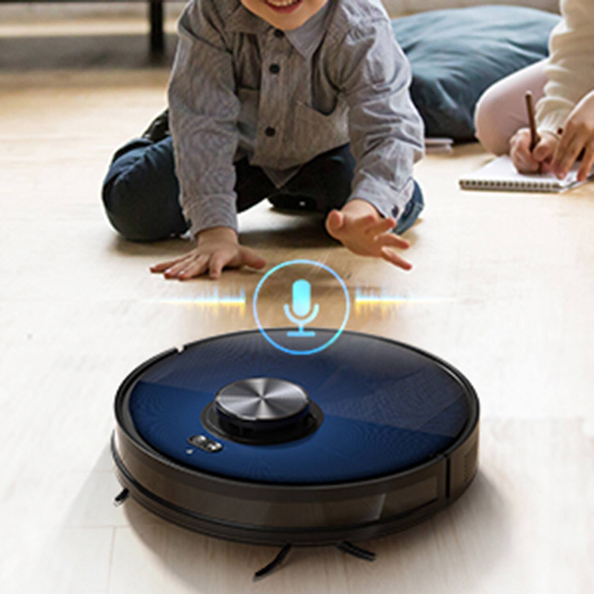 Alt View 2. Anysun - L7 Robot Vacuum & Mop - LDS Nav, Wi-Fi/APP Control, Selective Room Clean, 2700PA for Pet Hair & Large Homes - Black.