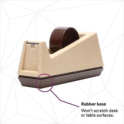 Rubber base  
Won't scratch desk or table surfaces.
