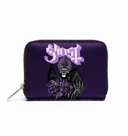 PopMarket - Ghost - Rocksax - Ghost - Tall Man Logo - Bi-Fold Zipped Wallet/Purse (Black) - Multicolor