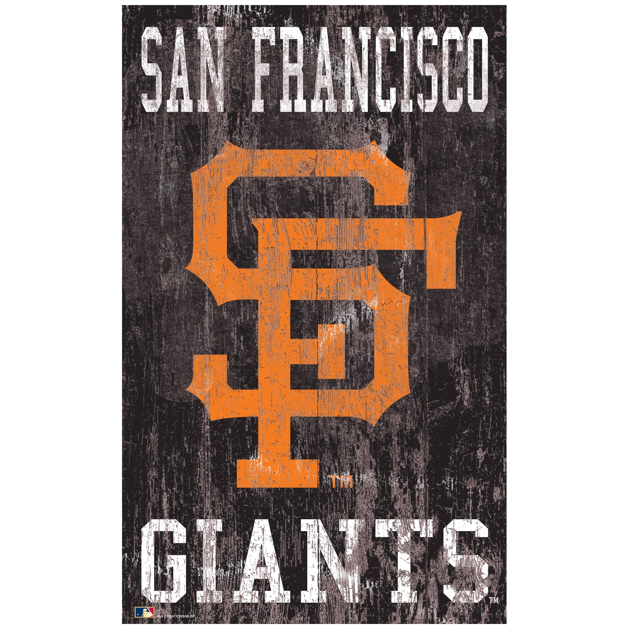 San Francisco Giants 11'' x 19'' Heritage Distressed Logo Sign