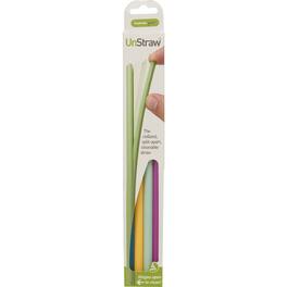 Humangear - UnStraw Reusable Straws 4-Pack - Light Blue/Yellow/Purple/Mint